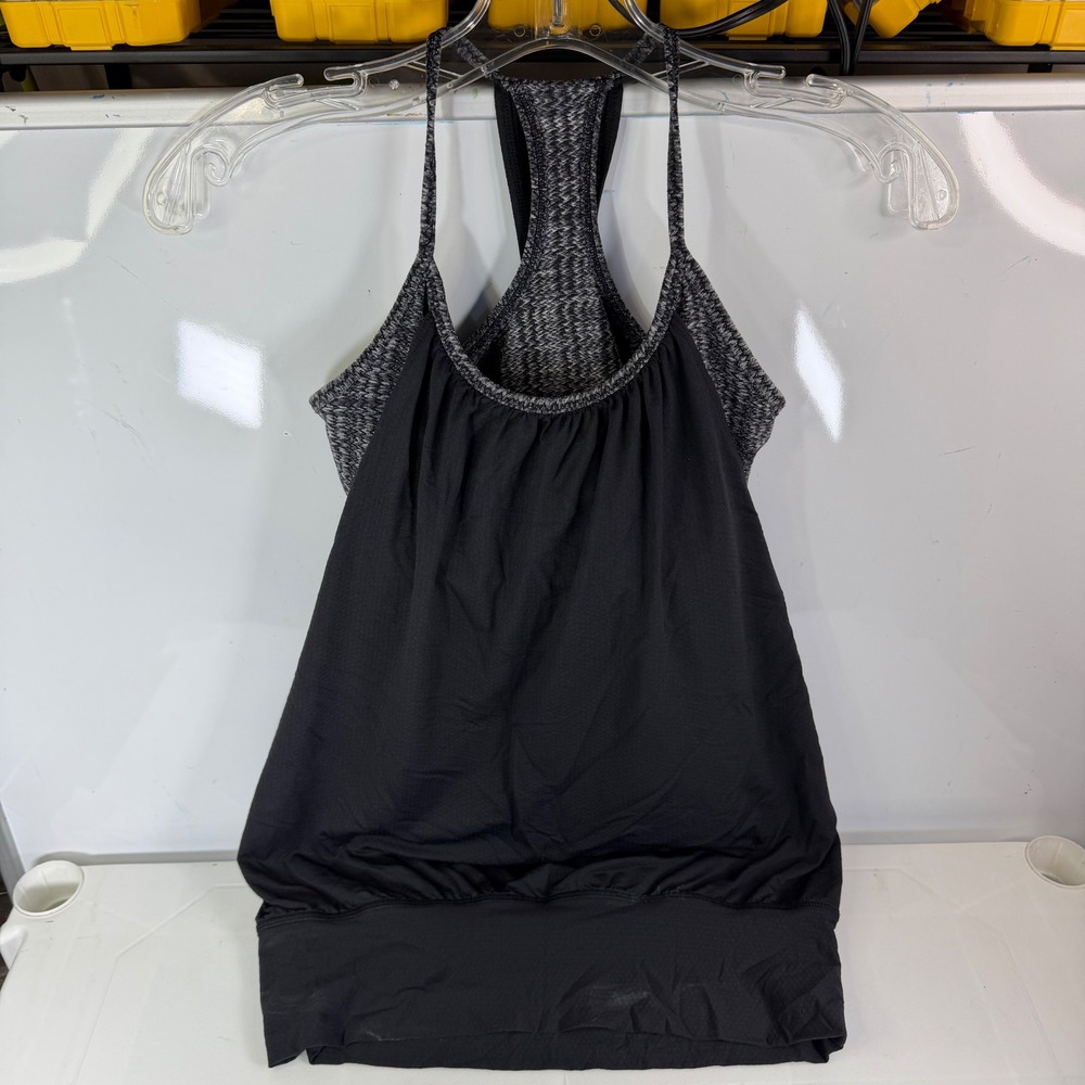 Lululemon Black Racerback Tank Top with Bra Women's Athletic Yoga Workout small